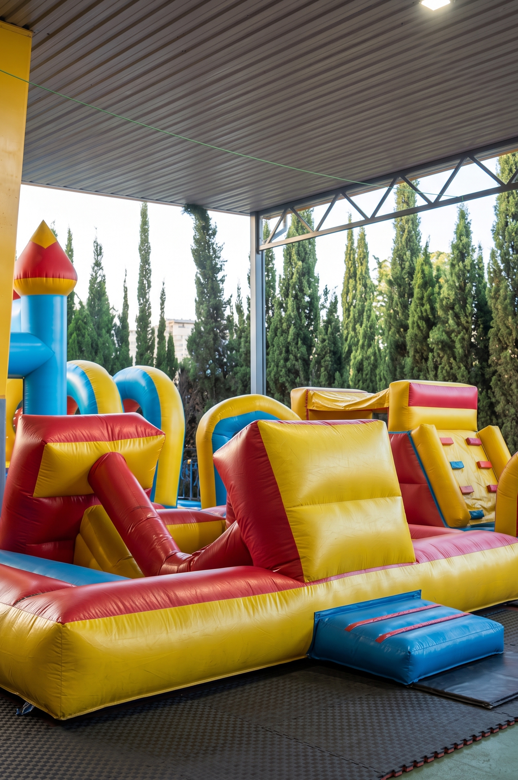 tardeo con hinchables para niños